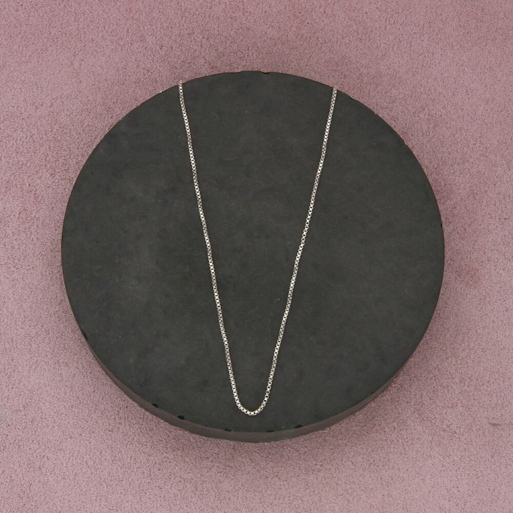 sterling silver italy 1mm box chain necklace size 20.75in